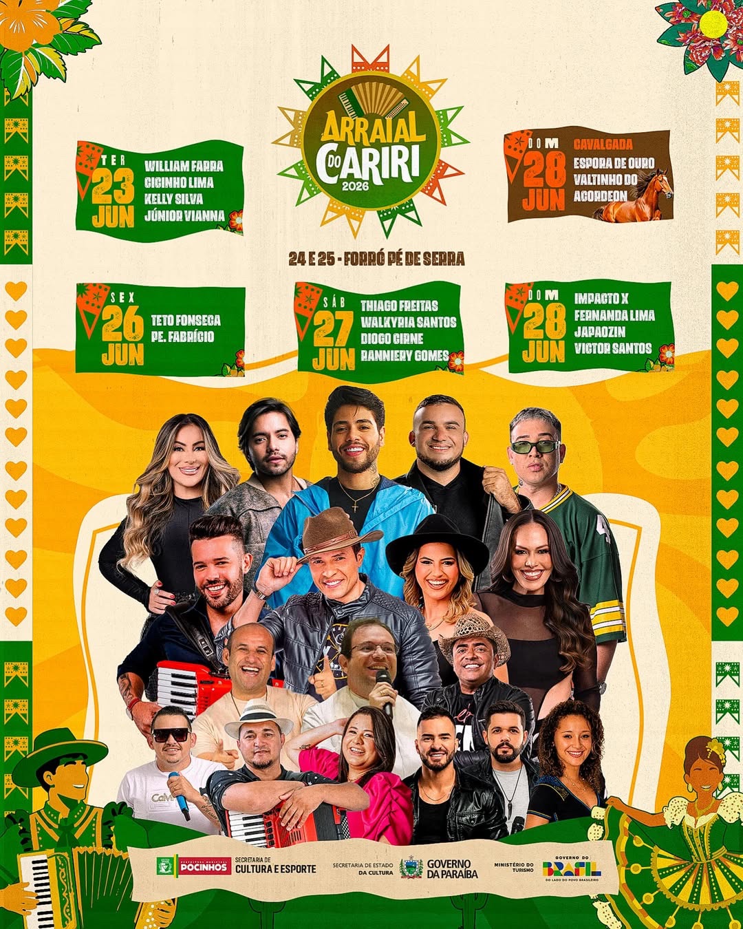 Programação oficial do Arraial do Cariri 2026 é lançada durante a Festa das Mães em Pocinhos